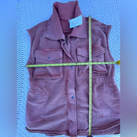 NEW FREE PEOPLE MAUVE/CINNARER Sleeveless Button-Up UTILITY Vest  size 2/28 - Picture 7 of 10